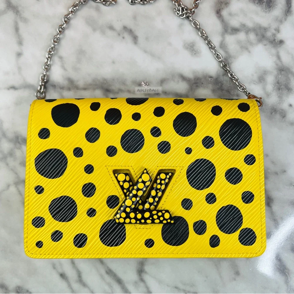 Louis Vuitton x Yayoi Kusama Twist Belt Chain Wallet In Jaune Noir